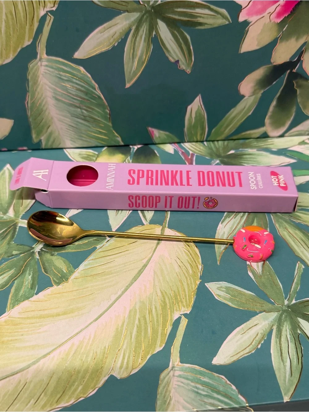 Aminnah Sprinkle Donut Body Butter Spoon Dark Pink NIB